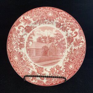 Wedgwood Pink St. Paul’s School The Old Chapel Dinner Plate 1928 10 3/8” Vintage